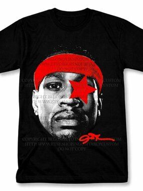 Allen Iverson The Answer Sixers Graphic T Shirt  276